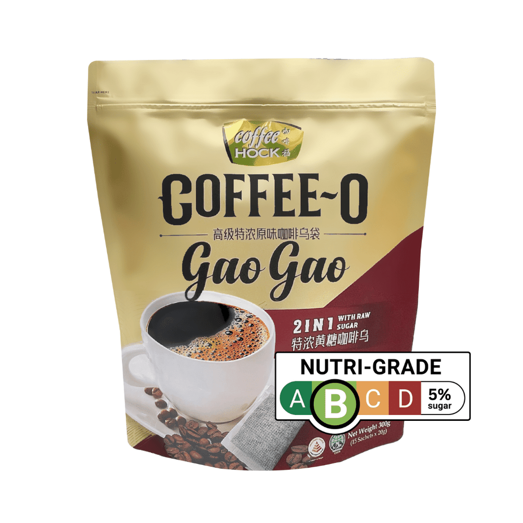 Coffee-O Gao Gao 2in1 Raw Sugar (Lower in Sugar) 15's x 20g