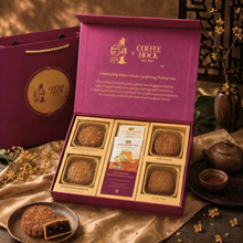 Load image into Gallery viewer, [Mid-Autumn 2026] Coffee Hock × Kwong Cheong Thye Mooncake Gift Set | 4 Mooncakes + Organic Chia Seed Tea Collection
