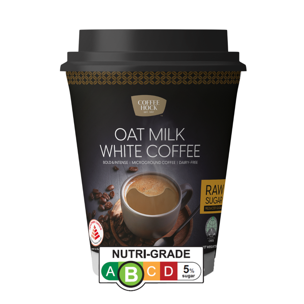 Oatmilk White Coffee (Raw Sugar) Cup