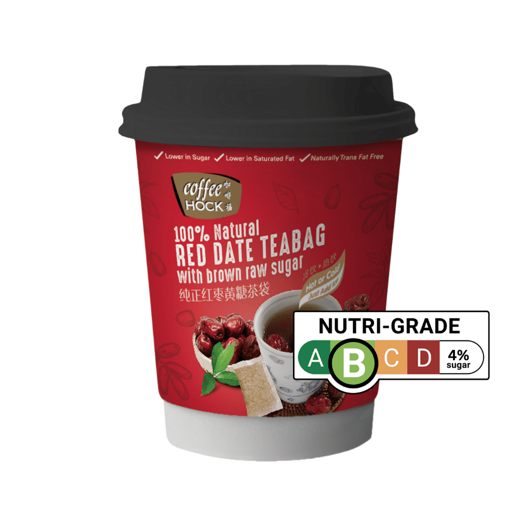 2-in-1 100% Red Date Tea with Brown Raw Sugar Cup